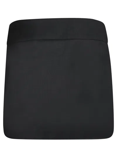 Diesel O-dixy Wool Blend Mini Skirt In Black