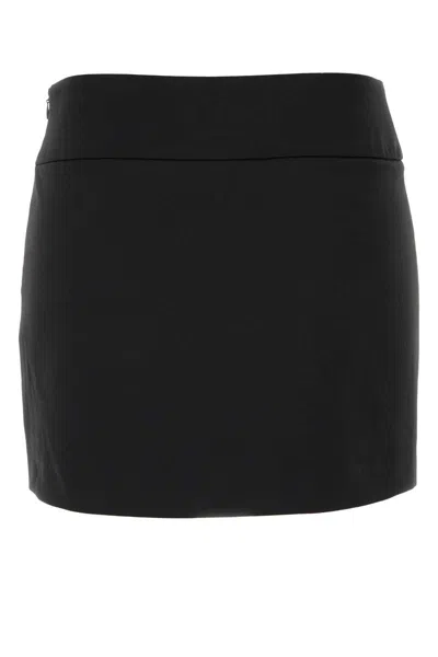 Diesel O-dixy Wool Blend Mini Skirt In Black