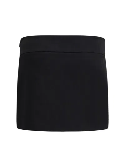 Diesel O-dixy Wool Blend Mini Skirt In Black