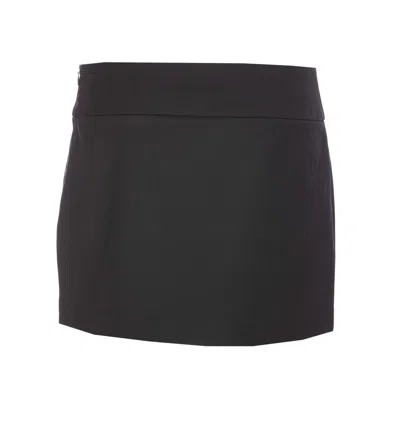 Diesel O-dixy Wool Blend Mini Skirt In Black