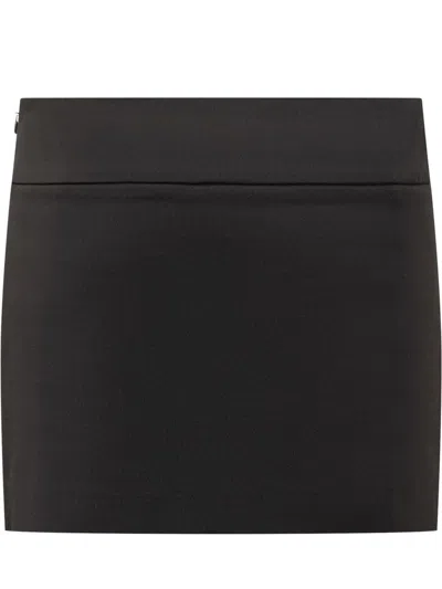 Diesel O-dixy Wool Blend Mini Skirt In Black