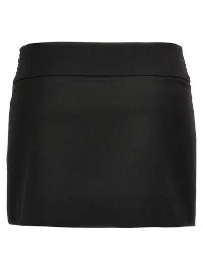 Diesel O-dixy Wool Blend Mini Skirt In Black