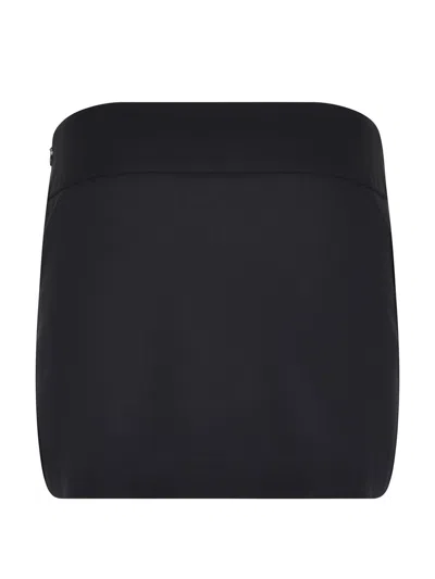 Diesel O-dixy Wool Blend Mini Skirt In Black