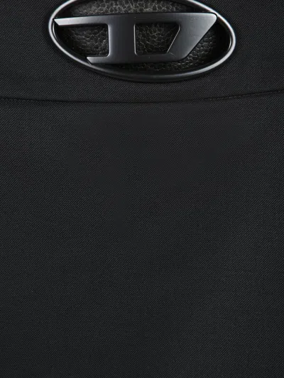 Diesel O-dixy Wool Blend Mini Skirt In Black