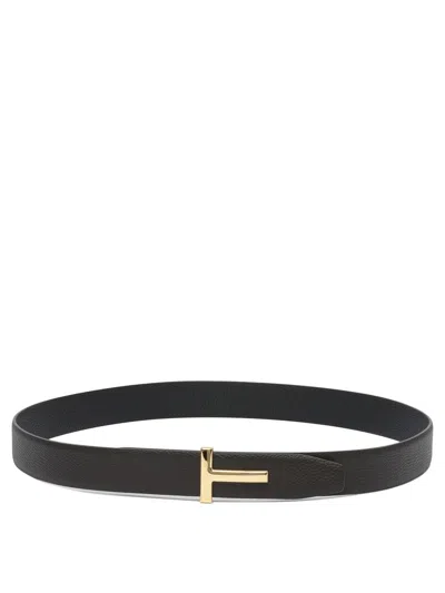 Tom Ford Reversible Belt 30 Mm Belts Brown In Black