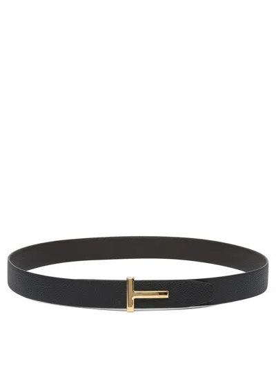Tom Ford Reversible Belt 30 Mm Belts Brown In Black