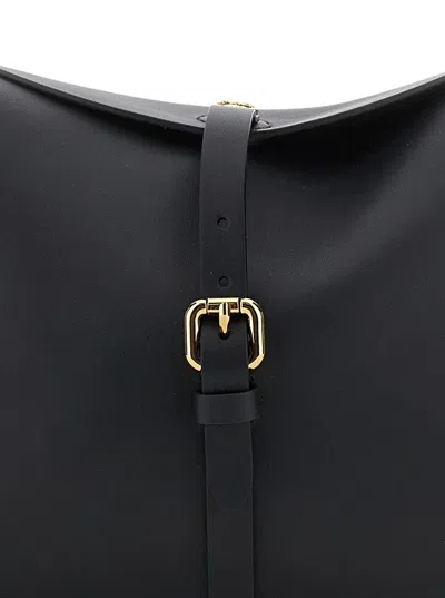 Etro Medium Pony Shoulder Bag In Black
