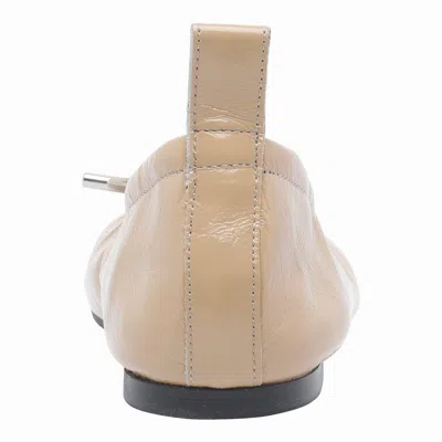 Alohas Rosalind Lace-up Leather Ballerina Flats In Neutral