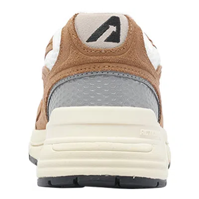 Autry Hyperway Sneakers In Cigar And Silver Mesh And Suede