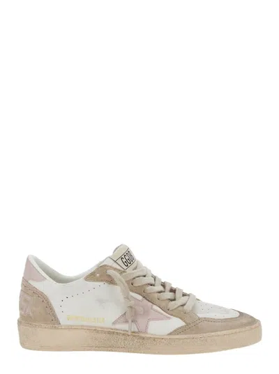 Golden Goose Ballstar Nappa Upper Suede Toe And Spur Leather Star And Heel In Neutral