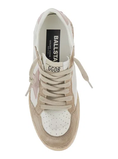 Golden Goose Ballstar Nappa Upper Suede Toe And Spur Leather Star And Heel In Neutral