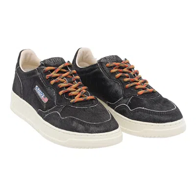 Autry Medalist Sneakers In Chocolate Pony Skin In Brown
