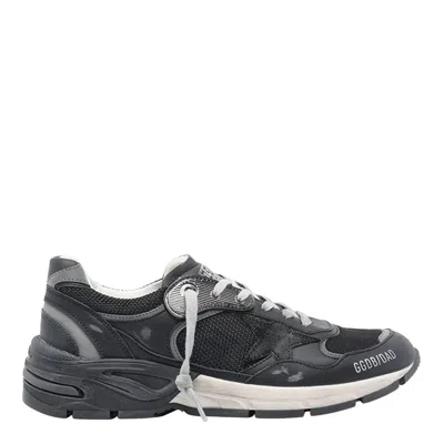 Golden Goose Black Leather And Mesh Running Dad Sneakers In Black