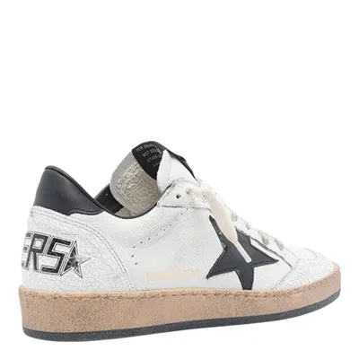 Golden Goose Low Top Leather Sneakers With Used Effect