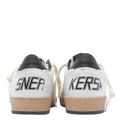 Golden Goose Low Top Leather Sneakers With Used Effect