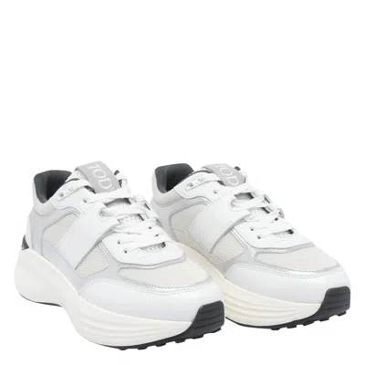 Tod's Sneakers In Leather And Fabric