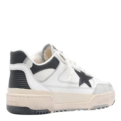 Golden Goose Forty 2 Sneakers In White Leather And Fabric In White