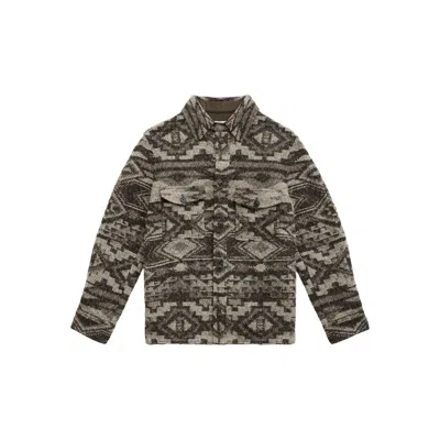 Isabel Marant Kervon Jacket Dark Brown In Multi