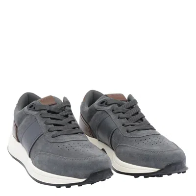 Tod's Contemporary Grey Sneakers With Suede And Leather Accents In Gray