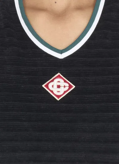 Casablanca Hippie Style Tennis Dress In Black