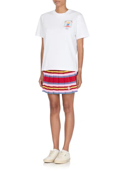 Casablanca Casa Way Mountain Black T Shirt In White