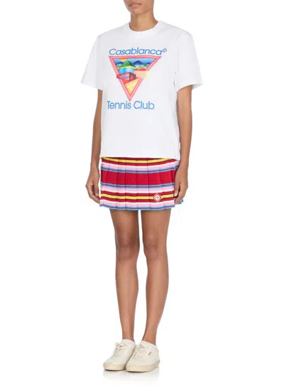 Casablanca Crew Neck Graphic Print Short Sleeves Top