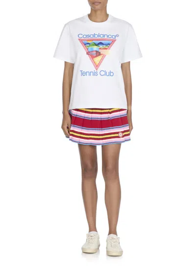 Casablanca Crew Neck Graphic Print Short Sleeves Top
