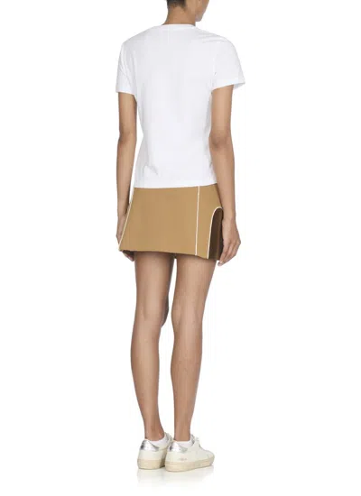 Casablanca Montagne Sportif Cropped T-shirt In White