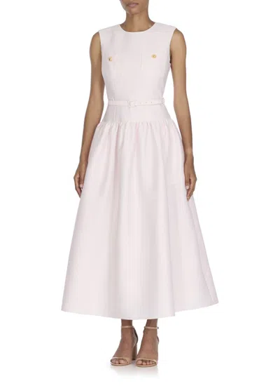 Self-portrait Taffeta Midi Dress In Pink