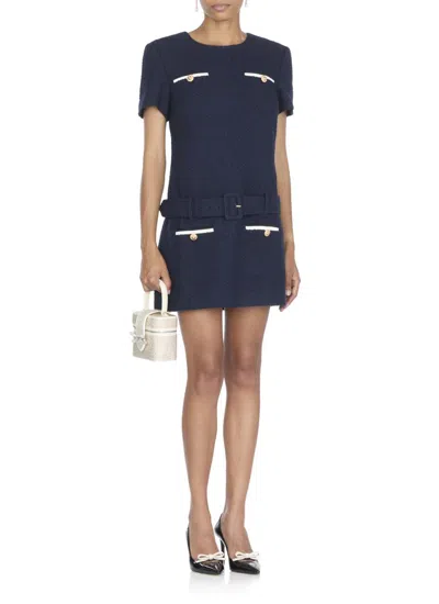 Self-portrait Textured Boucle Mini Dress