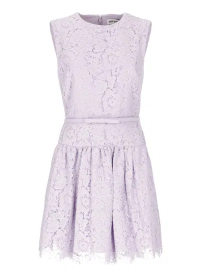 Self-portrait Sleeveless Lace Cotton Blend Mini Dress