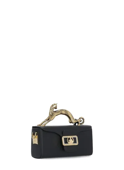 Lanvin Pencil Cat Nano Hand Bag In Black