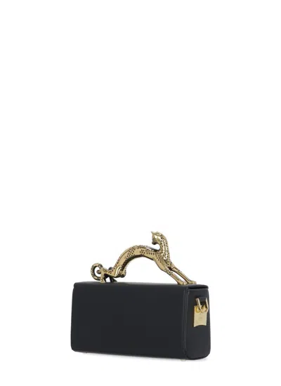 Lanvin Pencil Cat Nano Hand Bag In Black