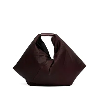 Mm6 Maison Margiela Japanese Draped Shoulder Bag In Brown