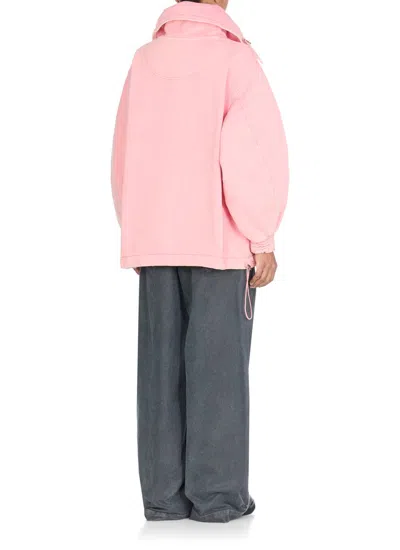 Attico Jacket With Logo In Pink