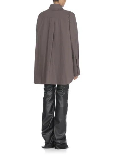 Attico Brown Diana Shirt In Gray