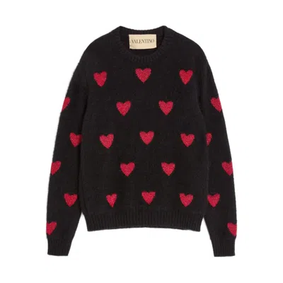 Valentino Garavani Jacquard Sweater In Black