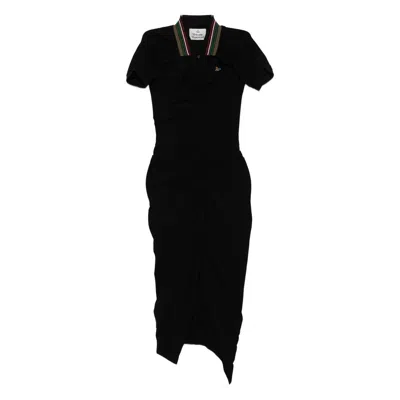 Vivienne Westwood Cotton Polo Dress In Black