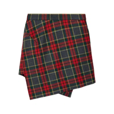 Vivienne Westwood Wool Mini Skirt With Tartan Pattern