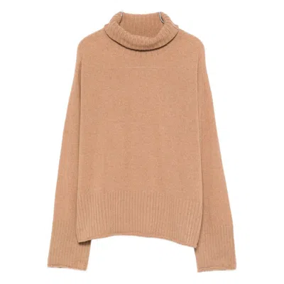 Aragona Turtleneck Ribbed Jumper In Neutral