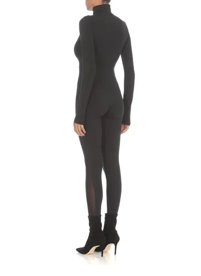 Wolford Seamless Fitted Turtleneck Long-sleeved Top In Black
