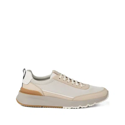 Brunello Cucinelli Beige Washed Suede Runners In Neutral