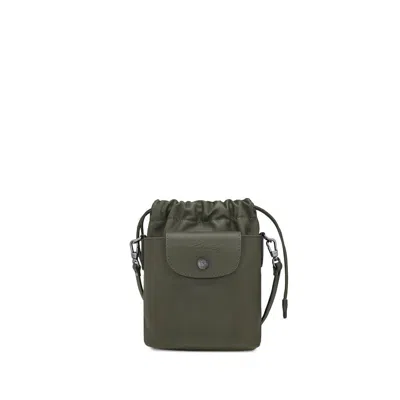 Longchamp Small Le Pliage Bucket Bag In Green