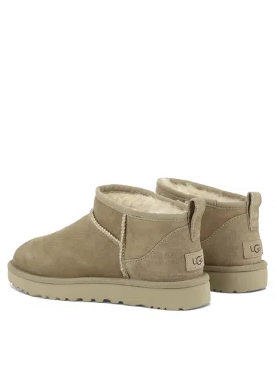 Ugg Classic Ultra Mini Suede Boots In Neutral