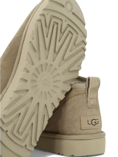 Ugg Classic Ultra Mini Suede Boots In Neutral