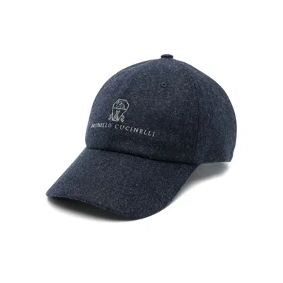 Brunello Cucinelli Logo-embroidered Baseball Cap In Blue
