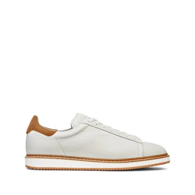 Brunello Cucinelli Flat Sole Round Toe Sneakers In White