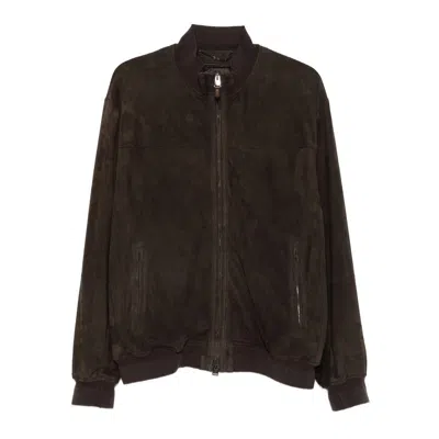 Canali Suede Bomber Jacket