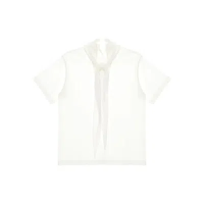 Carven Scarf-collar Cotton T-shirt