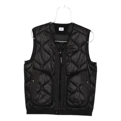 C.p. Company D.d. Shell Quilted Panelled Gilet In Black
